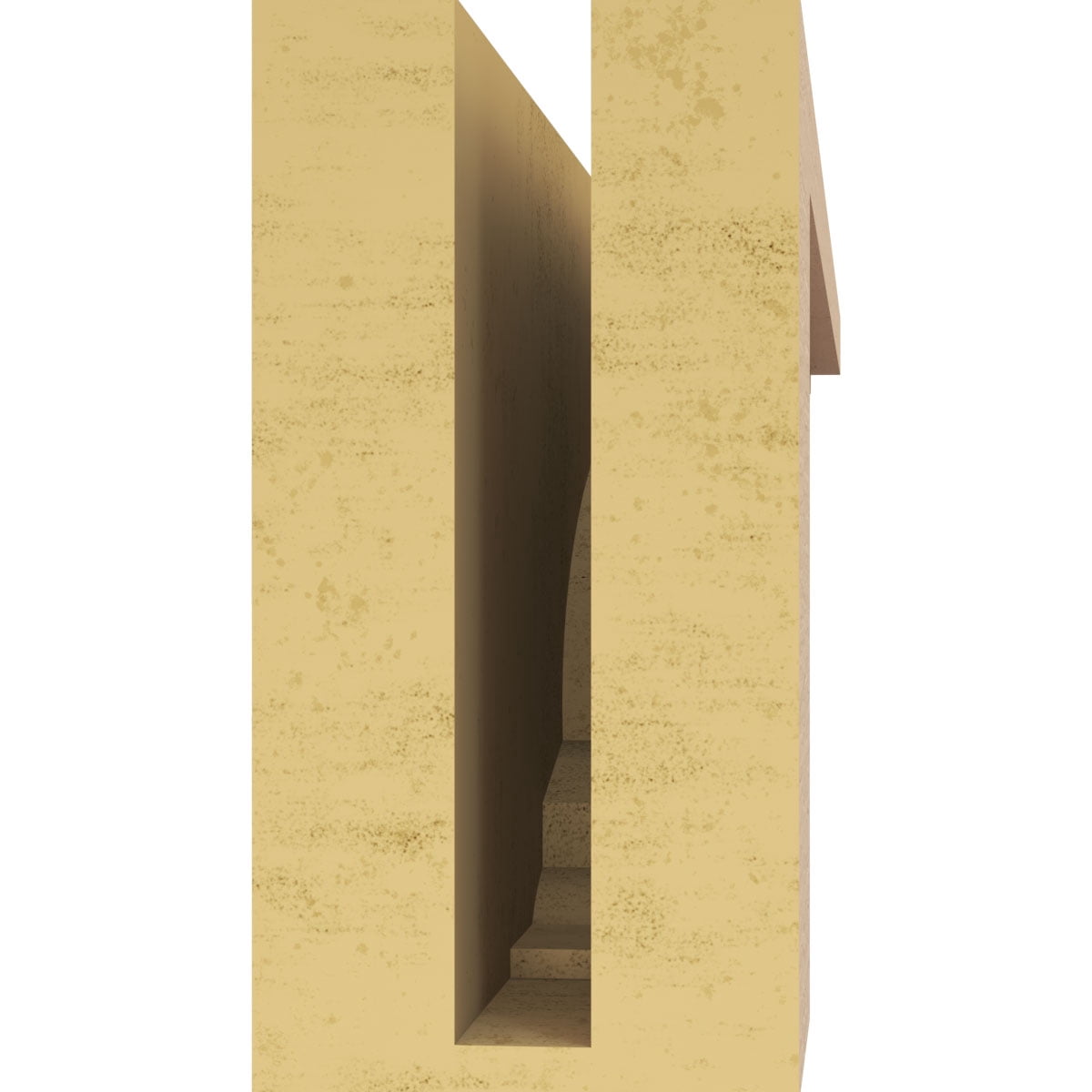 4"W x 24"D x 8"H Thin Warren Rough Cedar Woodgrain TimberThane Corbel, Primed Tan