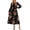 Black Floral 02, variant on Zeagoo Fall Dresses for Women Long Sleeve Midi Dress Casual A Line Dresses Pleated Flare Dress with Pockets