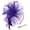 Purple, variant on Fascinators Hat Flower Mesh Ribbons Feathers on a Headband and a Clip Tea Party Headwear for Girls and Women