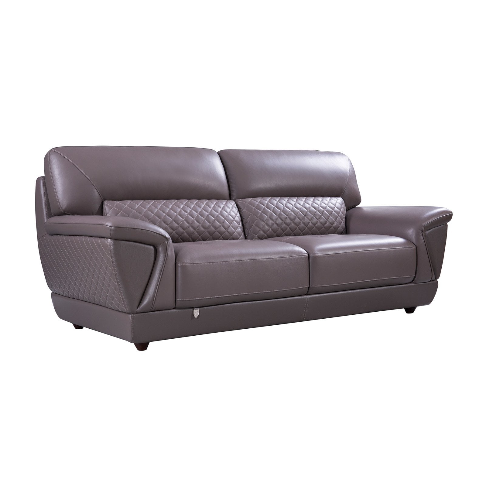 American Eagle Furniture Euclid Dark Tan Italian Leather Sofa
