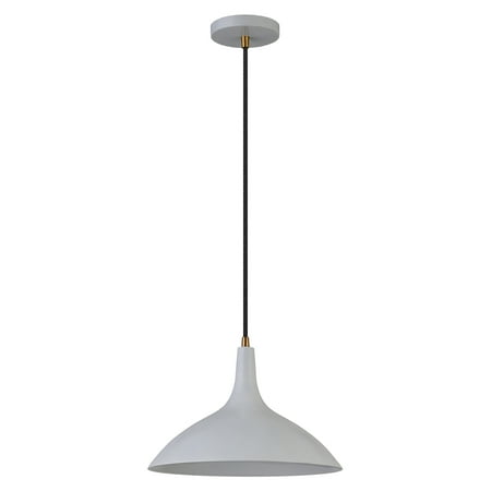 

Henn&Hart 14 Matte Gray/Brass Metal Pendant