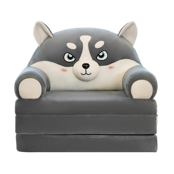 Big Sale ! WOAHU Cushion,Plush Foldable Kids Sofa Backrest Armchair 2 In 1 Foldable Children Sofa Cute Cartoon Lazy Sofa Children Flip Open Sofa Bed for Living Room Bedroom without Liner Filler