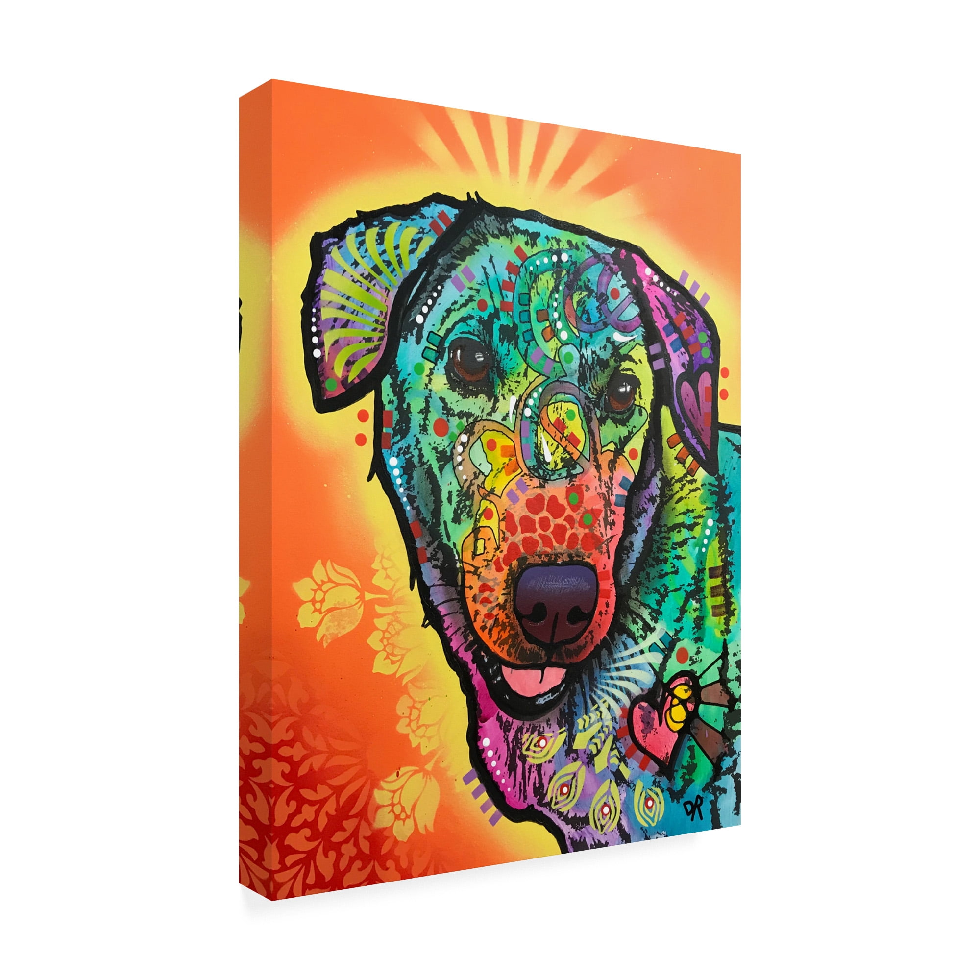Trademark Fine Art 'Dog Pop Orange' Canvas Art by Dean Russo