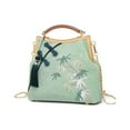 thumbnail image 2 of Qarigey Bolso de hombro con cadena para mujer, bolsos cruzados hechos a mano, bolsos con cierre de moda Vintage de otoño puro, portador Bolsas de mensajero y de hombro Verde, 2 of 6