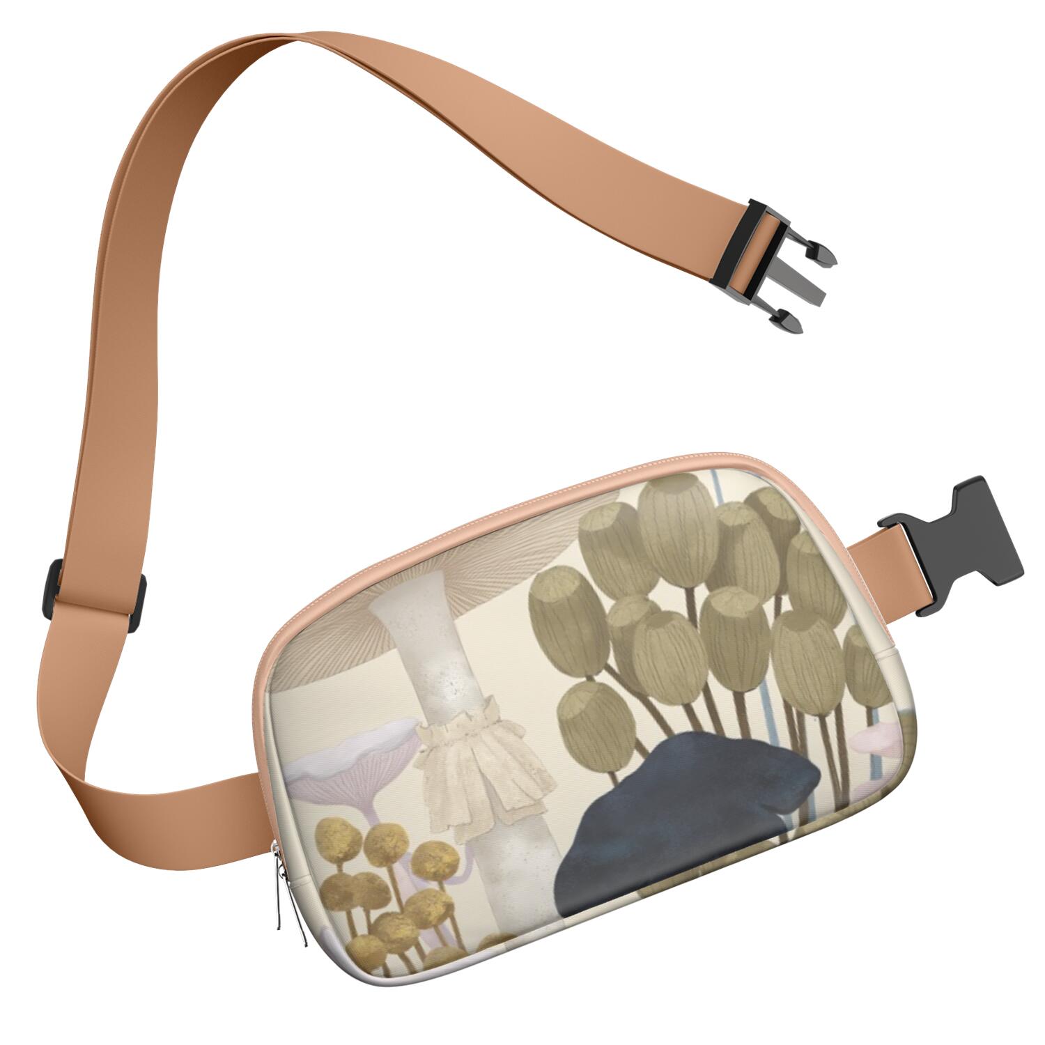 Waist Bag for Sports Enthusiasts Commuters Fashionable Waterproof Fanny Pack with Adjustable Strap for Outdoors Workout Traveling Mushroom Sporty Waist Pack