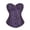 Purple, variant on Women Jacquard Dress Bustier Corset Body Shaper Tummy Control Chest Binding Shapewear Waist Girdle Hot Pink M