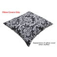 thumbnail image 5 of TreeWool (Pack of 2) Damask Accent Decorative Cotton Throw Pillow Covers (16 x 16 Inches, Black), 5 of 6
