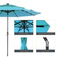 thumbnail image 3 of ACEGOSES 10FT LED 3-layer Patio Umbrella with UPF50+, Tilt Function, and Wind-Resistant Design——Experience Outdoor Comfort, Lake Blue, 3 of 6