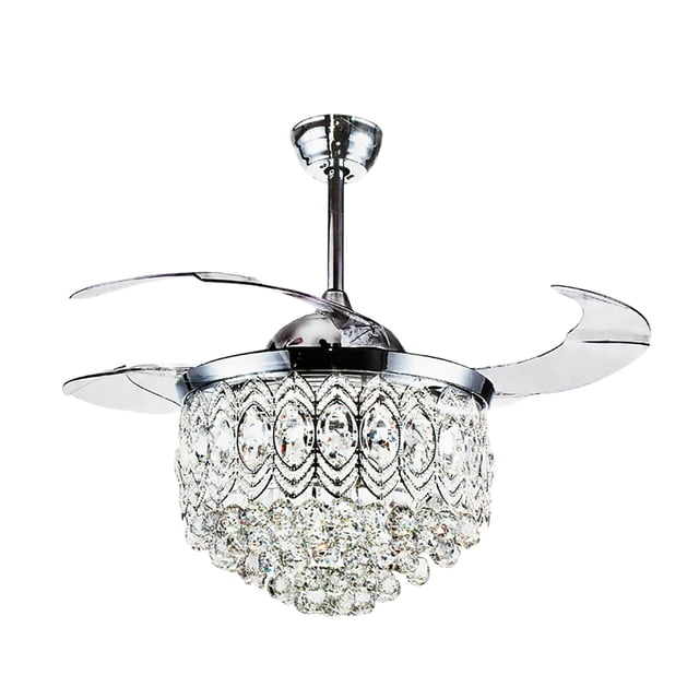 Ventilador de Techo Elegante con Lámpara LED de Cristal MEGALUZ F8546A-500