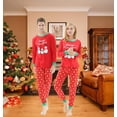 thumbnail image 3 of Pijamas navideños a juego para toda la familia, pijamas de algodón con diseño de muñeco de nieve para adultos, conjunto de pantalones para hombres y mujeres, 3 of 6