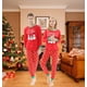 thumbnail image 3 of Pijamas de Navidad a juego para adultos, ropa de dormir de muñeco de nieve, pijamas de algodón, conjunto de pantalones para hombres y mujeres, 3 of 6