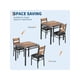 thumbnail image 2 of Elegant 2-person de madera dining set: forrado sillas & angle-design mesa para small spaces, 2 of 6