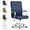 Blue, variant on Modern Leather Conference Room Chair, High Back Home Office Chair – Adjustable Height Swivel Executive Computer Chair with Padded Seat & Armrest (White Frame with Gold Accents)