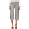 thumbnail image 2 of Gaucho Pants for Women Fold Over Low Rise Wide Leg Yoga Capri Pants Summer Comfy Flowy Lounge Culottes Pants, S, 2 of 8