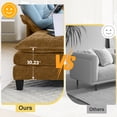 thumbnail image 6 of JONPONY 109" Modular Sectional Sofa,Boucle Couch Set,U-Shaped Sleeper Sofa for Living Room,Brown, 6 of 9
