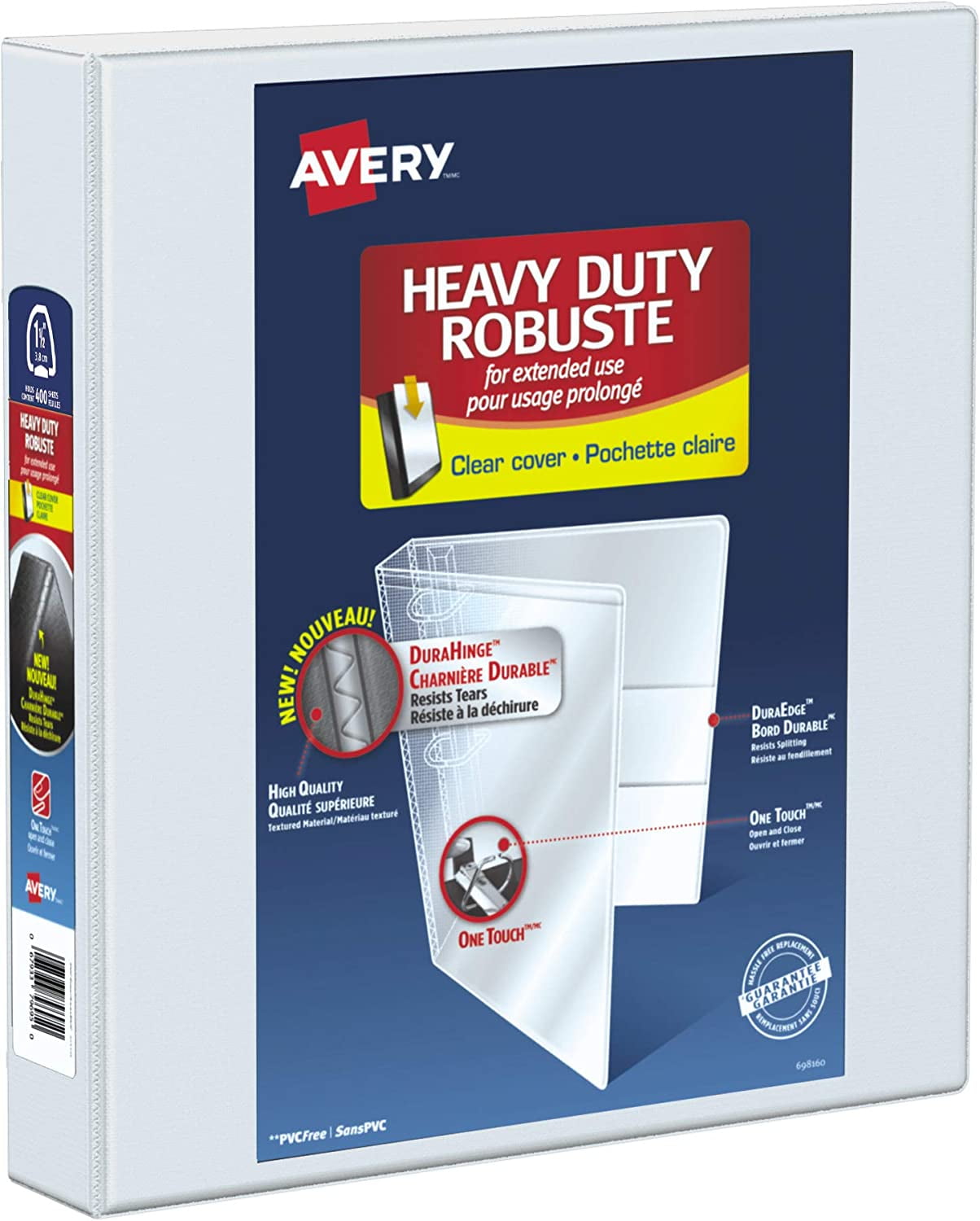 Avery Heavy Duty View 3 Ring Binder, 1.5 Inch, One Touch Locking D