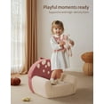 thumbnail image 4 of Toddler Chair Comfy, Foam Kids Chair with Soft Teddy Plush, Toddler Reading Armchair with Cute Mushroom Designs- Rusty Red, 4 of 9