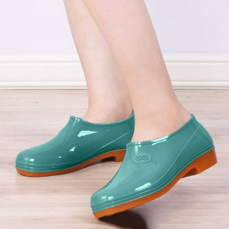 XDDST Shoes for Women Casual Flat Women s Shallow Slip On Rain Boots