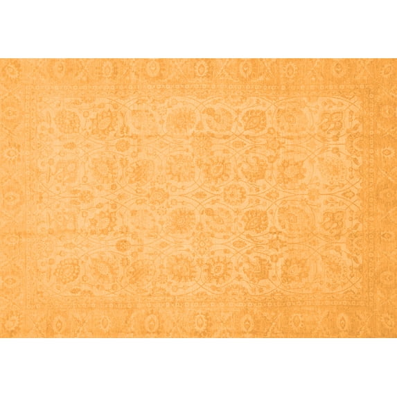 Ahgly Company Indoor Rectangle Oriental Orange Traditional Area Rugs, 2' x 4'