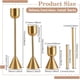 thumbnail image 2 of Juego de 3 candelabros cónicos, candelabros dorados, candelabros de aluminio, candelabros vintage modernos decorativos, 2 of 5
