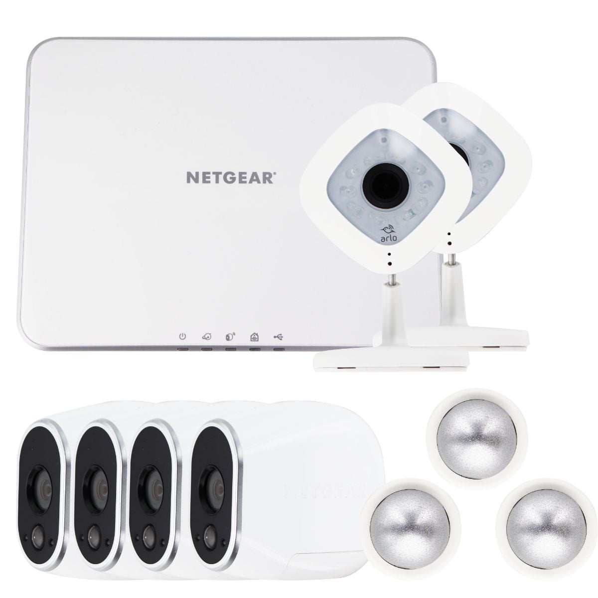 NetGear Arlo Wireless Security System with 4 Cameras and 2 Arlo Q (VMK3500) (Refurbished