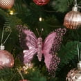 thumbnail image 6 of TOPRenddon Christmas Tree Butterfly Decorations 4 Colors Xmas Glitter Hollow Butterfly Ornaments 3D Hanging Butterfly Wall Decor for Christmas Tree Decor, 6 of 6
