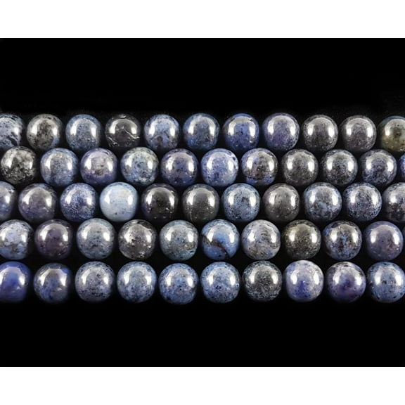 10mm Dumortierite Round Beads Genuine Gemstone Natural Jewelry Making