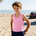 thumbnail image 5 of UACY Boys Tank Tops Casual Sleeveless Crewneck Athletic Workout Tees Basic Solid Undershirts (Pink, 11-12 Years), 5 of 6