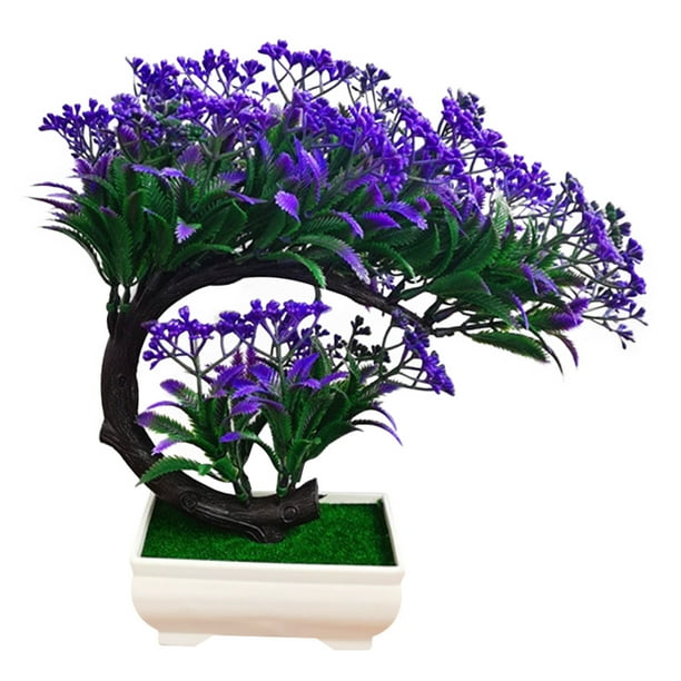 RKSTN artificial potted Simulated Welcome Potted Plants, Plastic Artificial Flowers, Peacock Trees, Bonsai Home Decoration, Simulated Plant Decorations