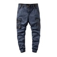 thumbnail image 2 of Men's Cargo Pants L Work Pants Men Men Cargo with Pockets Loose Fit Fabric Mens Wild Clothes for Construction Work Boy with Foam Shuffle Foam Men's Casual Solid Color Classic Grey 29, 2 of 7