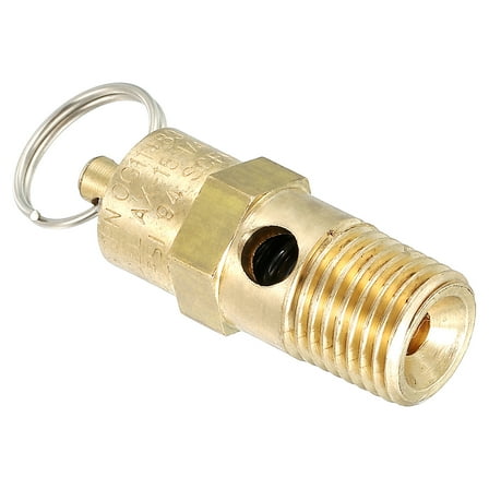 Uxcell 1/4 Male NPT Safety Valve, 1 Pack Pressure Release Valve, 250 PSI Set Pressure
