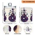 thumbnail image 5 of Yayeee 2 Pack Qtip Holder Dispenser for Bathroom with Lid Cotton Swab Canister, Orange Astronaut Planet, 5 of 6