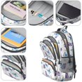thumbnail image 4 of Butterfly and Watercolor Purple Pattern Cute School Backpack Bag with Padded Back and Adjustable Shoulder Straps 16.9 X 12.6 X 5.9 Inches, 4 of 5