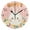 Black, variant on Cartoon Rabbit Face Florals Easter Round Wall Clock Silent Analog Battery Operated Gold Pointer Home Decor 9.84" Diameter