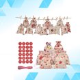 thumbnail image 4 of 50 Pcs DIY Advent Calendars Bags Christmas Drawstring Advent Bags Hanging Advent Calendars Garland Candy Gift Pouch Party Storage Pouch Resusable for Christmas (Red, Number Style), 4 of 6