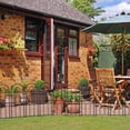 thumbnail image 2 of Dog Fence Outdoor Yard, Decorative Garden Fence Sheet metal Border Animal Barrier Suitable for Courtyard Backyard Arched, 2 of 4