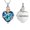 Customize, variant on Personlized Heart Cremation Urn Necklace For Ashes Stainless Crystal Heart Memorial Jewelry For Women Men