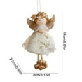 thumbnail image 3 of Taicans ‌5.51in Tall Angel Christmas Tree Ornament with Star Crown & Glitter Dress - Winter Holiday Hanging Decoration for Xmas Tree,Party Decor,Sparkling Festive Home Decor, 3 of 6