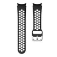 thumbnail image 3 of No Gaps Band for Samsung Galaxy Watch 4 40mm 44mm/Galaxy Watch 4 Classic 42mm 46mm Band,20mm Silicone Sport Replacement Adjustable Wristband with Stainless Steel Buckle Men Women -black white, 3 of 9