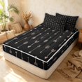thumbnail image 3 of Erosebridal Traditional Arrow Zipper Twin Comforter Sets with Fitted Sheet and 2 Pillowcases, Gothic Cottage Zipper Bedding Set, Black Blush, Black Reversible, 3 of 7
