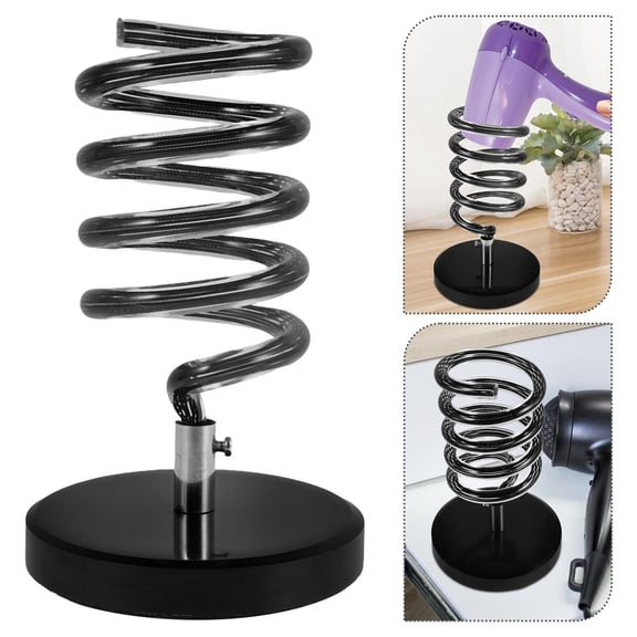 Masteelf Blow Dryer Stand with Marble Base Hair Tool Holder Spiral Hair Dryer Holder Hair Styling Tools Organizer for Bathroom Counter Use