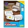 Avery Printable Flashcards with Ring, 2.5" x 4", 200-Count