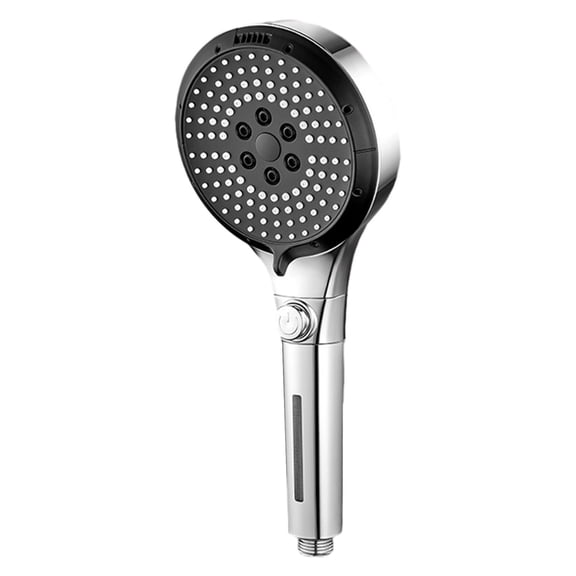 KQJQS High Pressure Shower Head, 6-Settings Handheld Showerhead with ON/Off Full Shutoff Push Button and Switch to Control Flow, Angle-Adjustable Water Saving Body Sprays