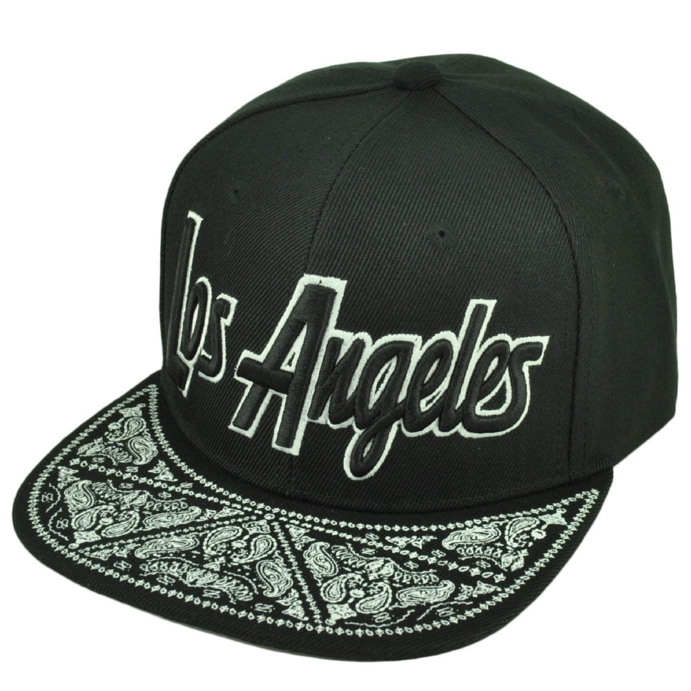 Los Angeles California Cali Paisley Snapback Flat Bill Brim Hat Cap