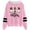 Pink, variant on Telankuip Christmas Hoodies for Women Vintage Cute Santa Claus Casual Soft Comfort Xmas Sweatshirts Trendy Letter Printed Striped Long Sleeve Loose Drawstring Pullover Tops White XL