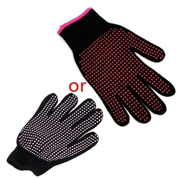 SIEYIO 1 Pc Hair Straightener Curling Tong Hairdressing Heat Resistant Finger Gloves