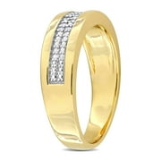 Everly Mens Diamond Yellow Gold Plated Wedding Ring