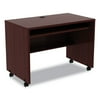 Alera Valencia Series Mobile Workstation Desk, 41.38" x 23.63" x 30", Mahogany