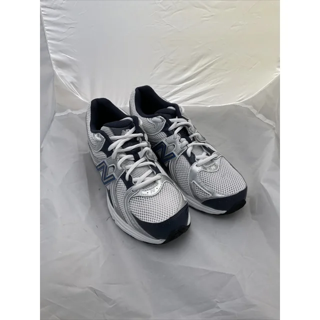 New Balance Mens 470 MR470WSB White Blue Running Shoes Lace Up Size 8 4E