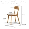 thumbnail image 2 of Solid Oak Wood Dining Chairs Wooden Dining Chairs Set of 4 with Wide Seat and Backrest Oak Wood Kitchen Chairs for Dining Room, Kitchen, Living Room, Natural, 2 of 7